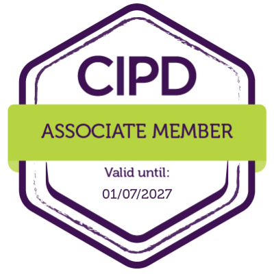 CIPD Associate Member badge, valid until July 2027